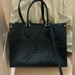 LOUIS VUITTON Black Monogram Empreinte Onthego PM